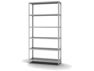 magazijnstelling,grondveld,HxBxD 2500x1300x400mm,vaklast 350kg - 2