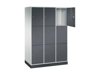 grootvolume-lockersysteem,RAL 7035/RAL 7021,HxBxD 1950x1220x600mm - 1