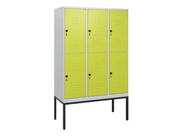 dubbeldekse locker,HxBxD 1950x1200x500mm,3x2vak.,vak B 400mm