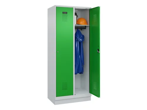 locker,HxBxD 1950x800x500mm,2vak,vak B 400mm,cil.-slot,sokkel