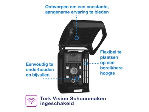 Luchtverfrisserdispenser Tork A3 Elevation constant zwart 256011