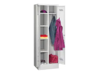 kleding-/wasgoedkast,HxBxD 1850x600x500mm,RAL7035,front RAL7035 - 2