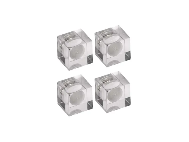 Neodymium kubusmagneet acryl 15x15x15mm 1,5 kg 4 stuks