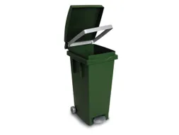 Pedaalemmers Kunststof 80 Liter 790x370x510mm Verrijdbaar Groen