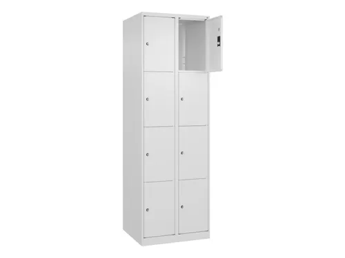 lockerkast,HxBxD 1850x600x500mm,2x4vakken,vak B 300mm,cil.-slot
