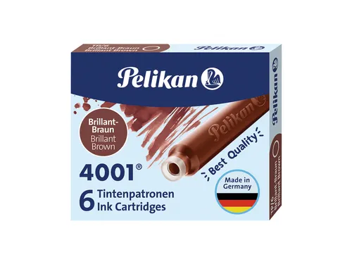 Inktpatroon Pelikan 4001 bruin 6 stuks