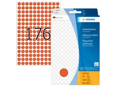 HERMA 2212 Multipurpose etiketten Rond 8mm Rood 5632 stuks