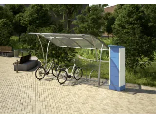 E-bike laadstation 2095x600x500mm 8stekkerdozen 220V RAL5012 - 2