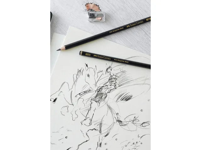Crayon graphite Faber-Castell Pitt Mat ensemble 3 crayons10B,12B,14B,