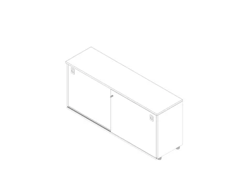 schuifdeurkast,HxBxD 730x1600x450mm,1xhouten vloer,2ordnerhoogte