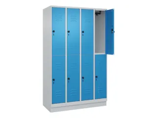 dubbeldekse locker,HxBxD 1950x1200x500mm,4x2vak.,vak B 300mm - 2