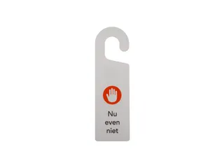 Kunststof deurhanger 250x75mm Voel je welkom - Nu even niet Wit - 2