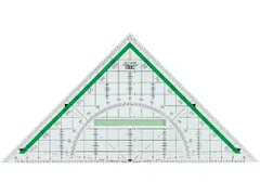 Geodriehoek M+R 20cm kunststof Greenline