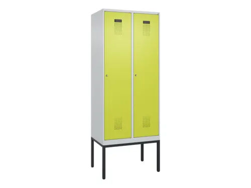 locker,HxBxD 2120x800x500mm,2vak,vak B 400mm,cil.-slot,voetonderstel