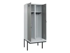 locker met bank,voor scheiding van kleding,HxBxD 2120x800x815mm,2vak