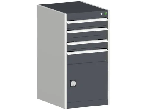 ladekast HxBxD 1000x525x525mm 4laden romp RAL7035 front RAL7016