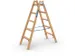 escabeau industriel,double face,2x5 échelons,lisse L 1,53m,2parties