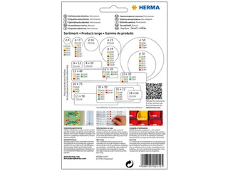 HERMA 2212 Multipurpose etiketten Rond 8mm Rood 5632 stuks - 2