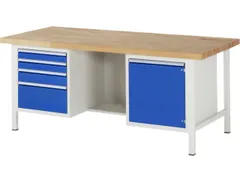 werkbank,HxBxD 840-1040x2000x900mm,beukblad,draagverm. 1250kg,4voeten