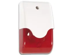 Sirene + Rode Stroboscoop IN Behuizing + LED 10-14 VDC - 110 dB