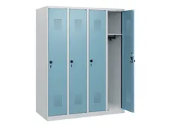 schoollocker,HxBxD 1530x1200x500mm,4vak,vak B 300mm,draaigrendel