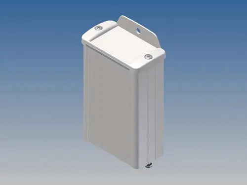 Aluminium Behuizing - WIT - 100x85.8x36.9mm - Met Flens