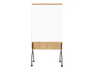 Whiteboard Rocada Natural 100x120cm wit mobiel 2-zijdig melamine magne - 3