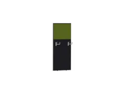 baliepaneel,v. bureau,aanbouw rechts,B 600mm,CC-zwart,BN7048-groen
