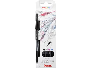 brushpen Artist, kartonnen etui met 4 stuks - 1