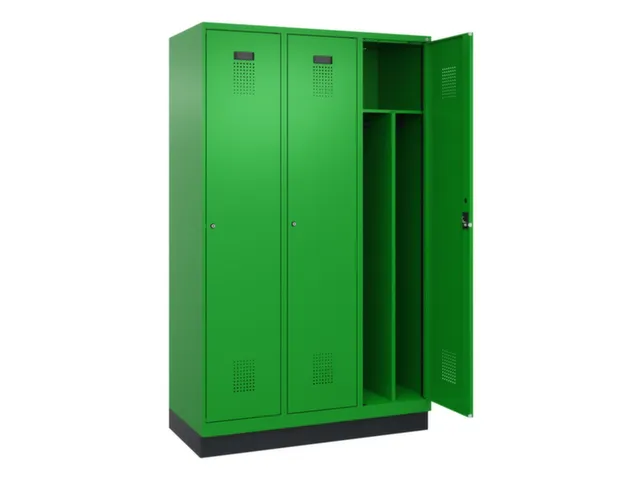 locker voor scheiding van kleding,HxBxD 1950x1200x500mm,3vak