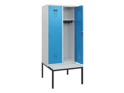 locker met bank,HxBxD 1950x800x815mm,2vak,vak B 400mm,cilinderslot