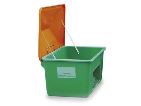 Strooigoedbak Gvk 700l 960x1340x990mm Groen/Oranje Uitschep Opening
