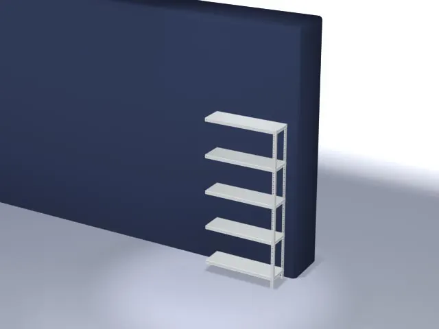 magazijnstelling,aanbouwveld,HxBxD 2000x1000x300mm,vaklast 200kg