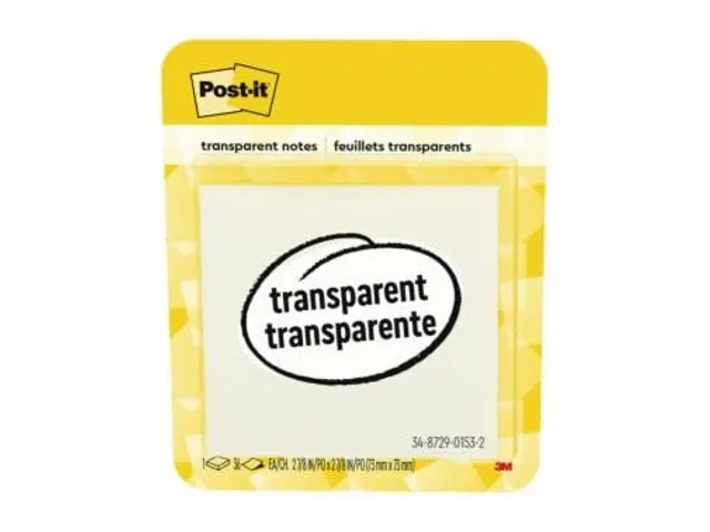 Memoblok Post-it 3M 73x73mm Transparant