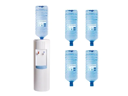 Watercooler Basic Wit + 4x Bronwater 18 Liter