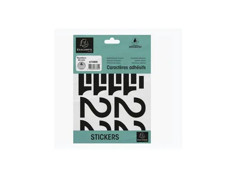 Zelfklevende nummers (60mm) zwart