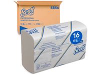 Handdoek KC Scott Slimfold m-vouw 1-laags 19x29,5cm wit 16x110st 5856