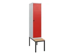 locker met bank,HxBxD 1950x400x815mm,1vak,vak B 400mm,draaigrendel