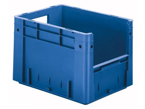 Euronorm Stapelkrat Blauw 270x400x300mm 23.3l Gesloten Grijpopening