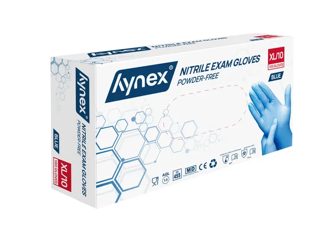 Gant Hynex nitrile XL bleu 3,5g 100 pièces