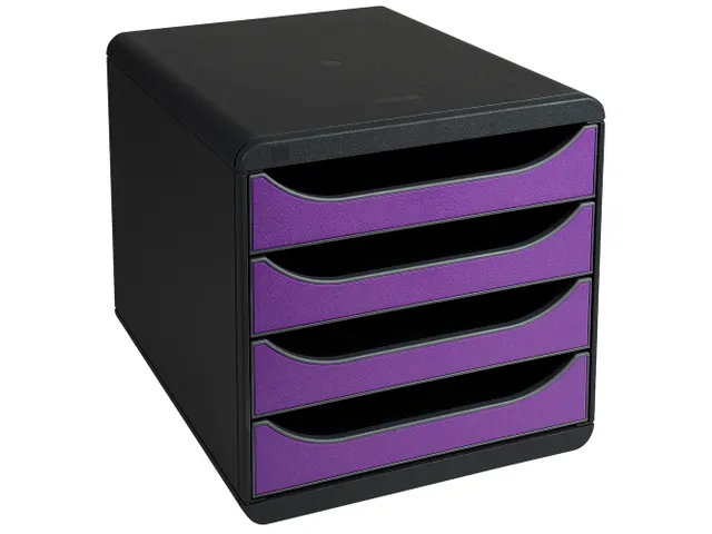 Big-box Classic Ladenblok 4 Laden A4+ Grijs Paars