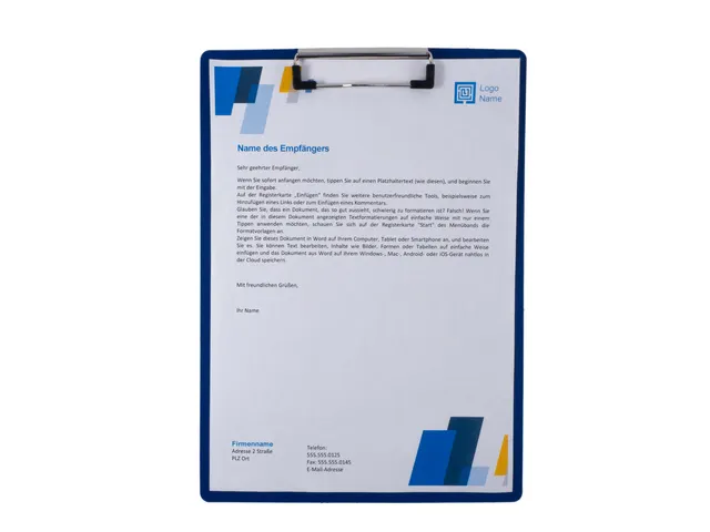 klembord A4 blauw met sterke klem