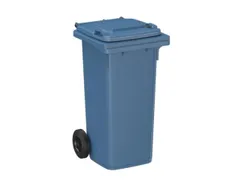 container,120l,HxBxD 933x500x550mm,deksel blauw,romp HDPE blauw