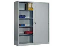 schuifdeurkast,HxBxD 1950x1600x400mm,romp RAL7035,front RAL7035