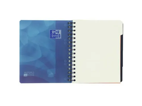 Projectboek Oxford A5+ Scribzee 6-gaats Lijn 120vel Blauw