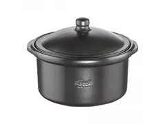Regás Cocotte zwart 14cm aardewerk met deksel