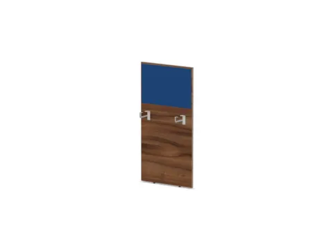 baliepaneel bureau aanbouw links NP-tiepolo nut BN6016-blauw 600mm