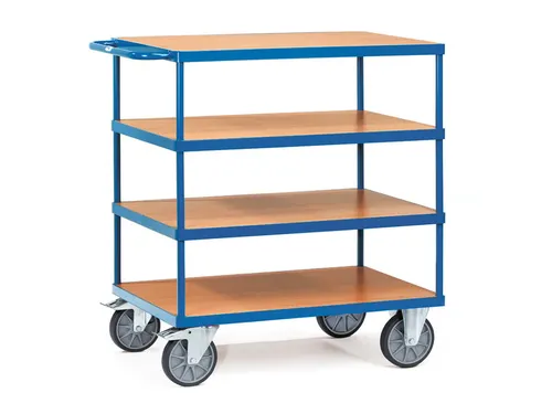Tafelwagen 2440 500kg 850x500mm 4 etages hout rubber wielen