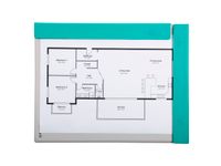 Klemplaat magnetisch PVC A4 turkois