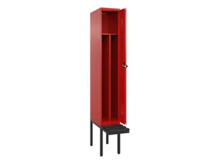 locker met bank,voor scheiding van kleding,HxBxD 2120x300x815mm,1vak - 1